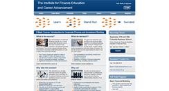 Desktop Screenshot of instituteforfinance.com