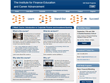 Tablet Screenshot of instituteforfinance.com